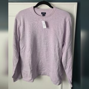 J. Crew Men's Cotton crewneck sweater-tee In Lilac #212